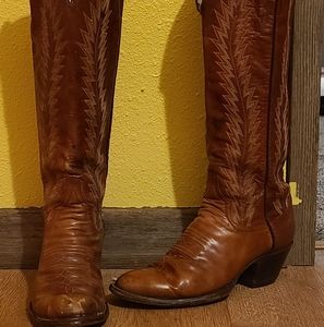 Vintage Larry Mahan Cowboy Boots with small heel